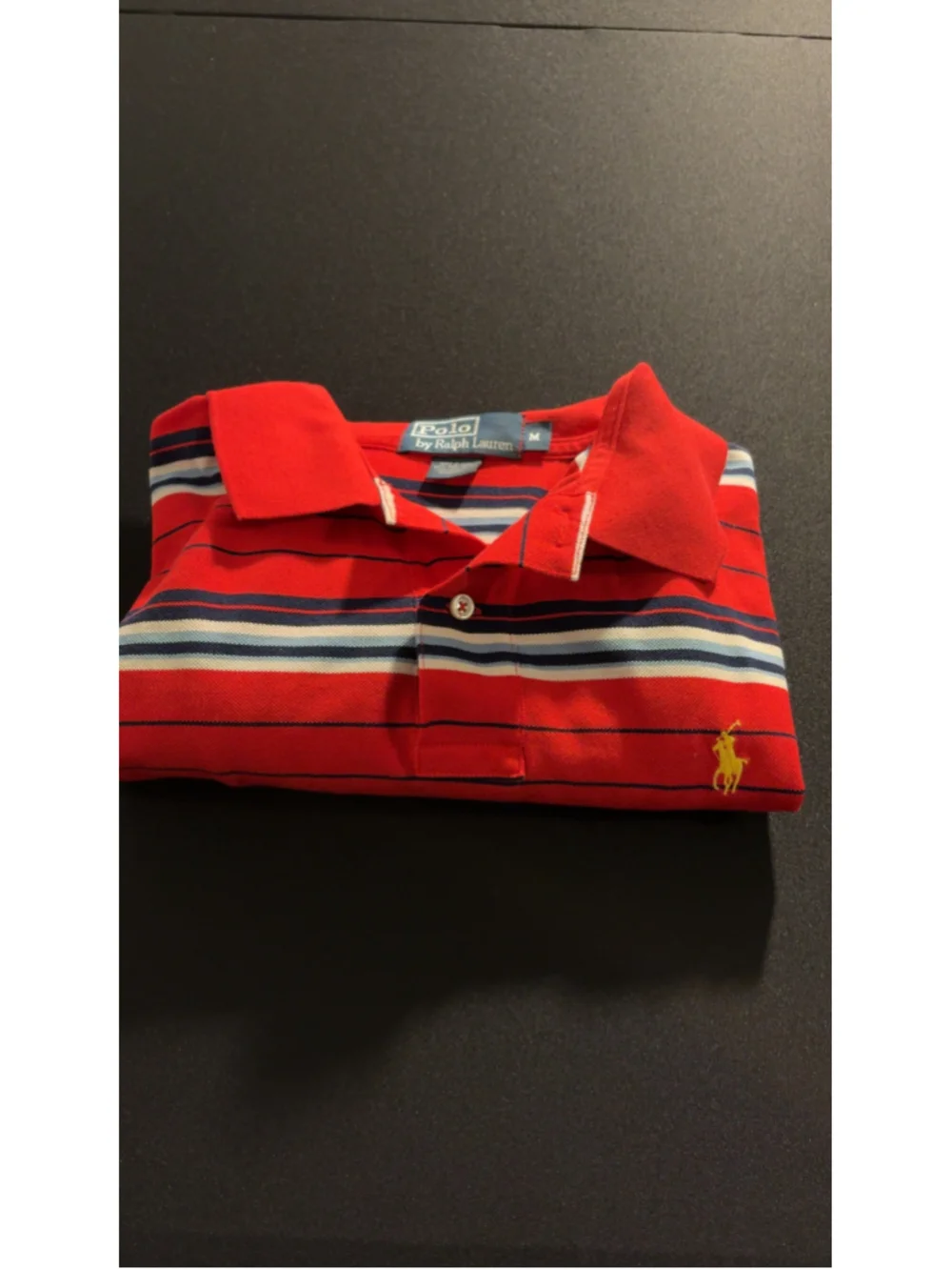 Vintage Polo Ralph Lauren Striped Pima Cotton Polo Shirt Size M